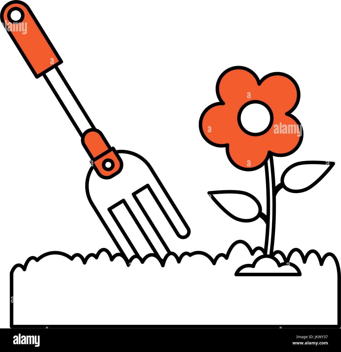 rake gardening tool icon image Stock Vector Image & Art - Alamy