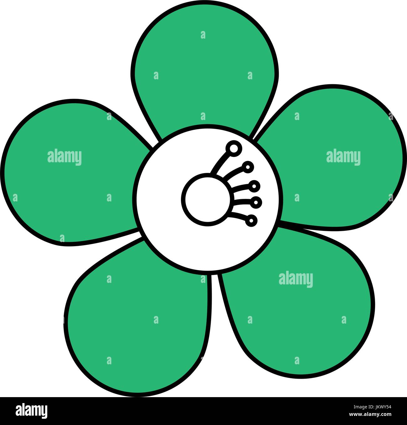single green flower icon image Stock Vector Image & Art - Alamy