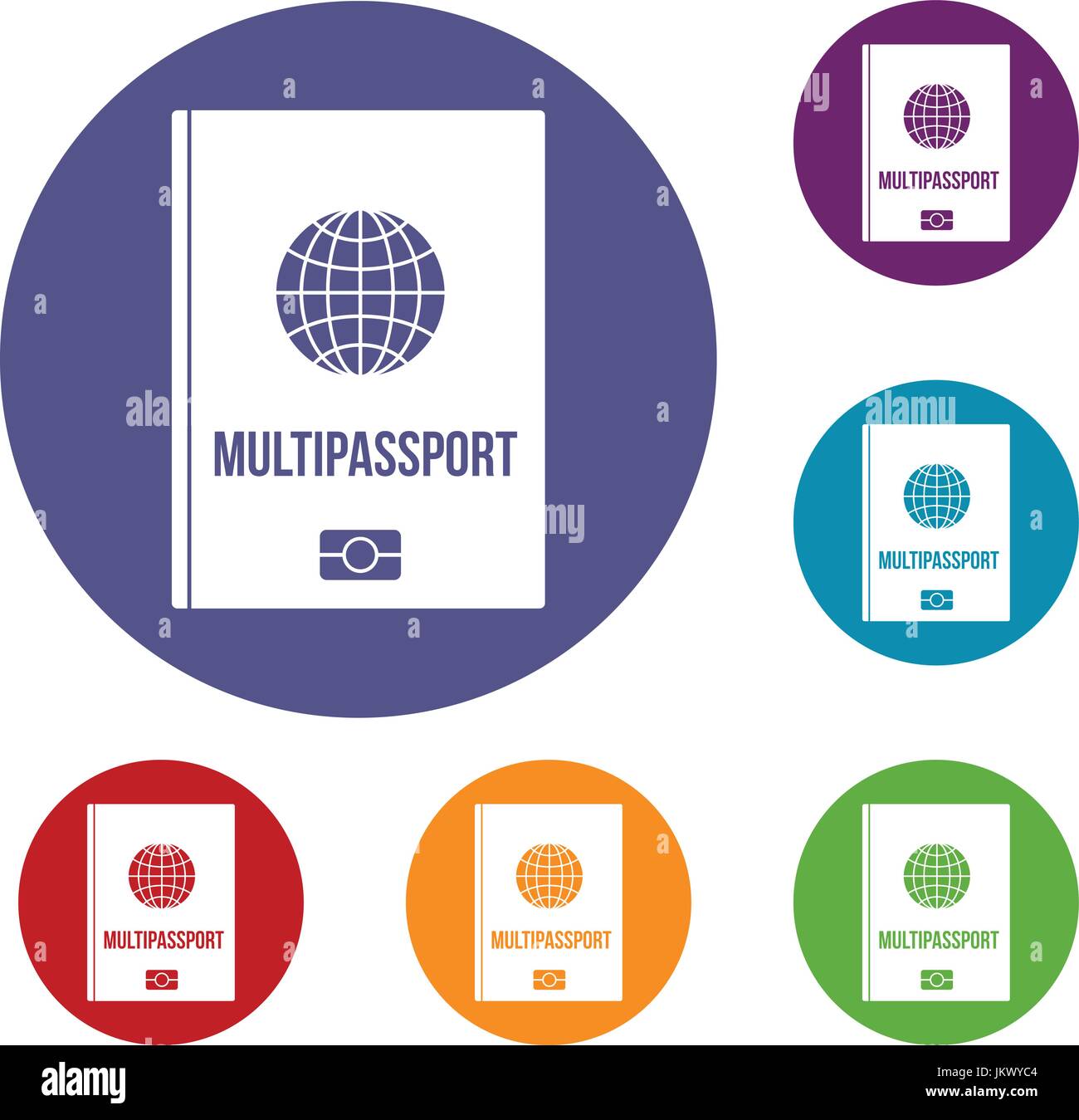 Multipassport icons set Stock Vector Image & Art - Alamy