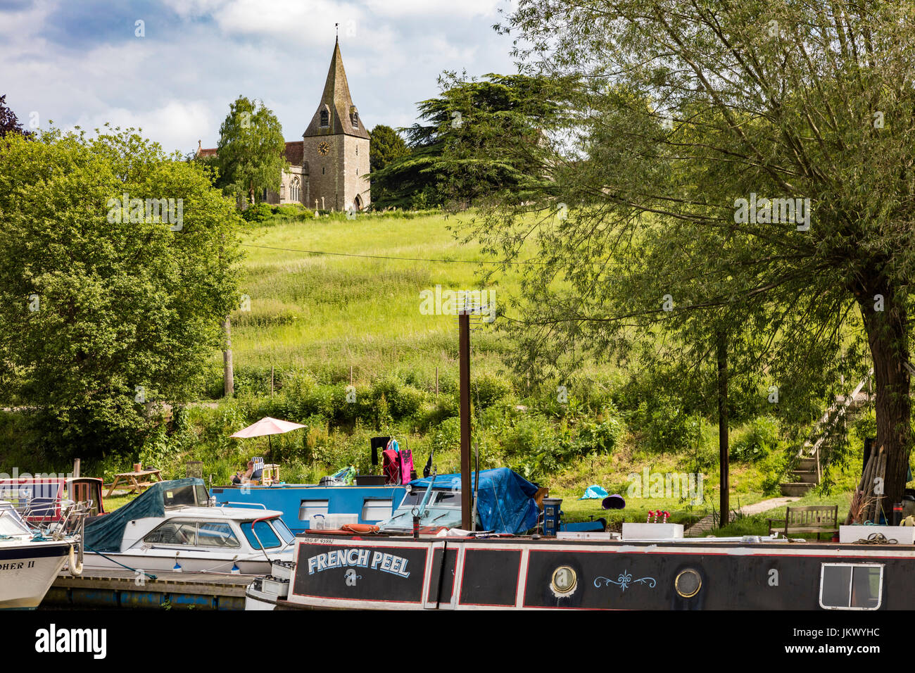 The Ancient Parish Church of East Farleigh, viewed across the River