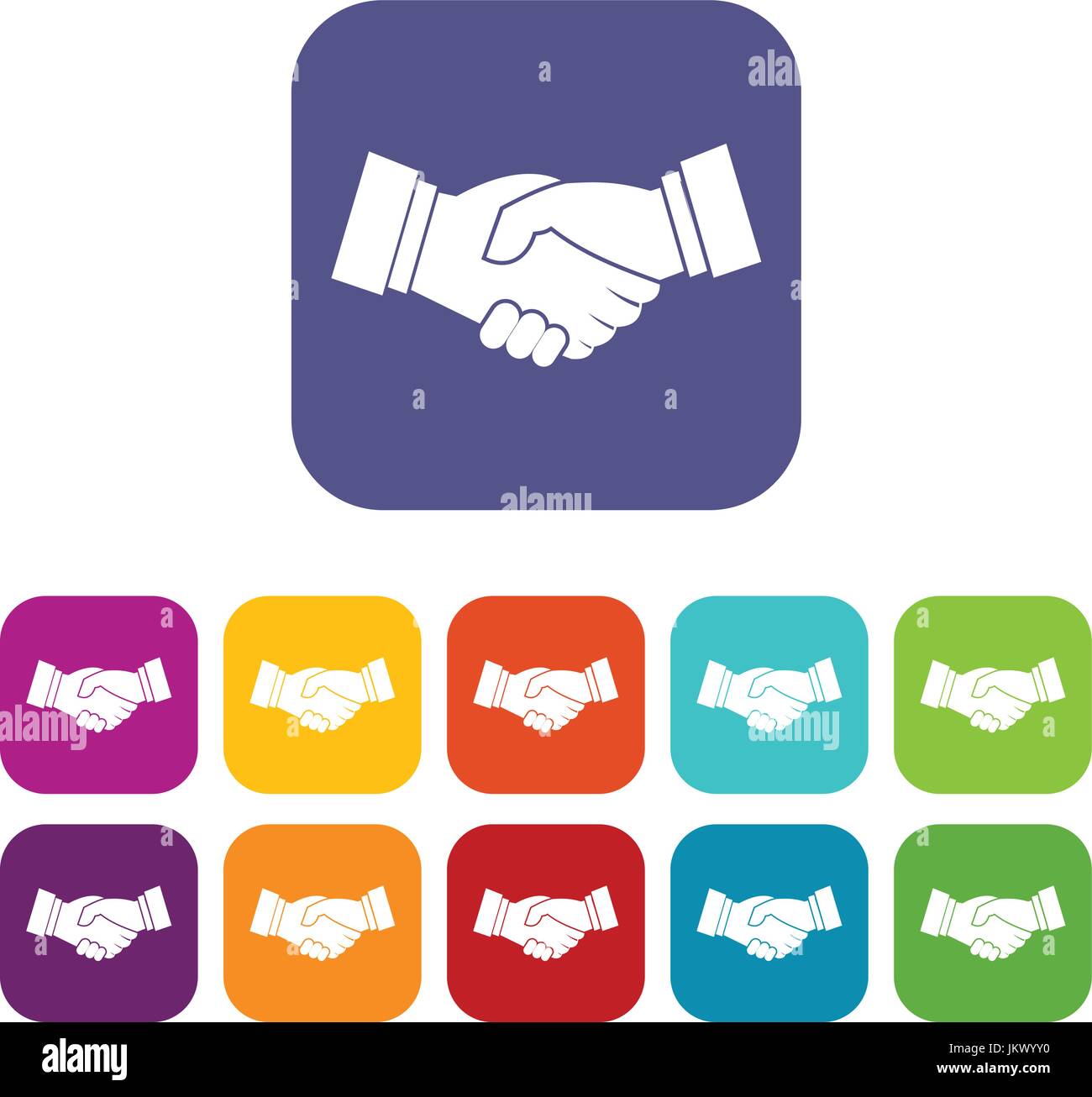 Handshake icons set Stock Vector Image & Art - Alamy