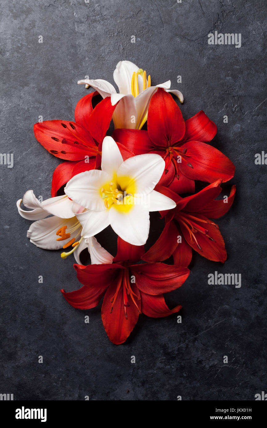Lily flowers on dark hi-res stock photography and images - Alamy