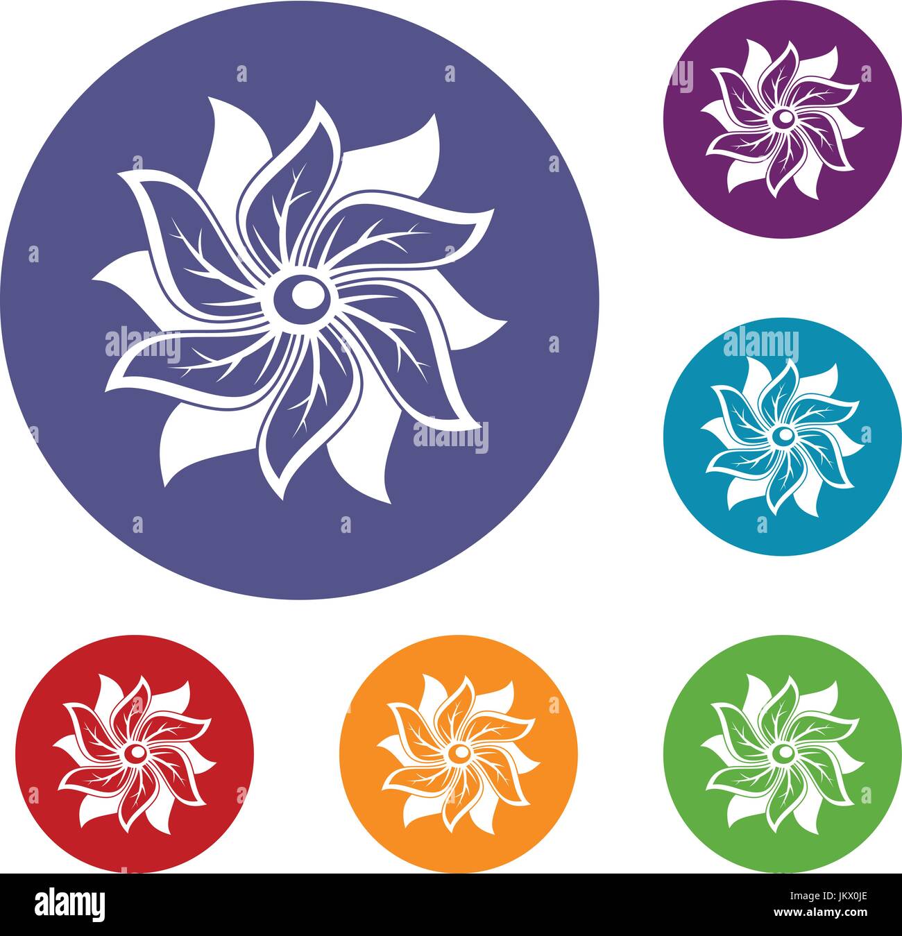 Flower icons set Stock Vector Image & Art - Alamy