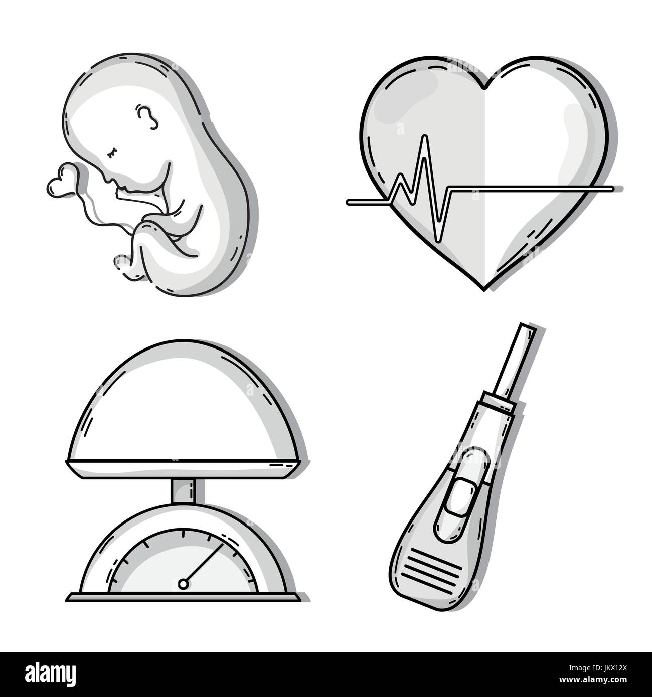 baby with umbilical Stock Vector