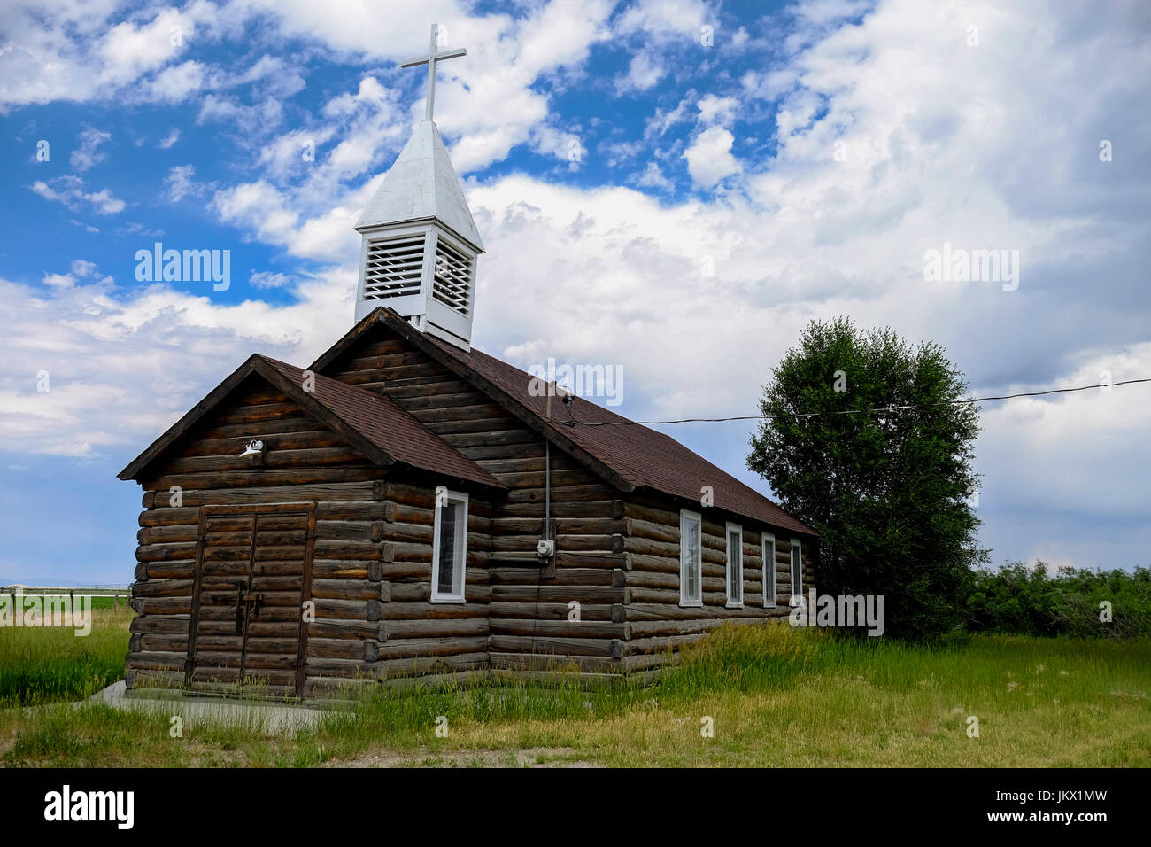 Wyoming Church Stock Photo