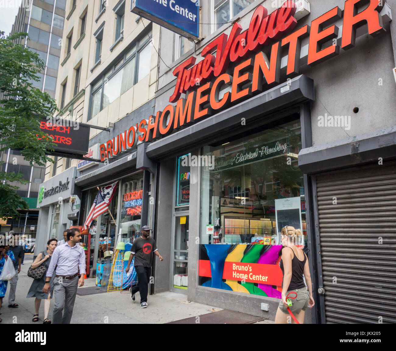 Bruno's Home Center, a member of the True Value cooperative, in Downtown Brooklyn in New York on Tuesday, July 11, 2017. The cooperative of home improvement stores, True Value, with over 4000 members is reported to be considering a sale of itself which could value the chain at $800 million. (© Richard B. Levine) Stock Photo