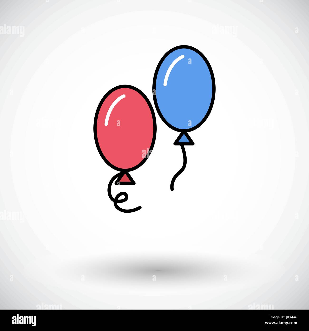 Ballon icon. Flat vector related icon for web and mobile applications. It can be used as - logo, pictogram, icon, infographic element. Vector Illustra Stock Vector