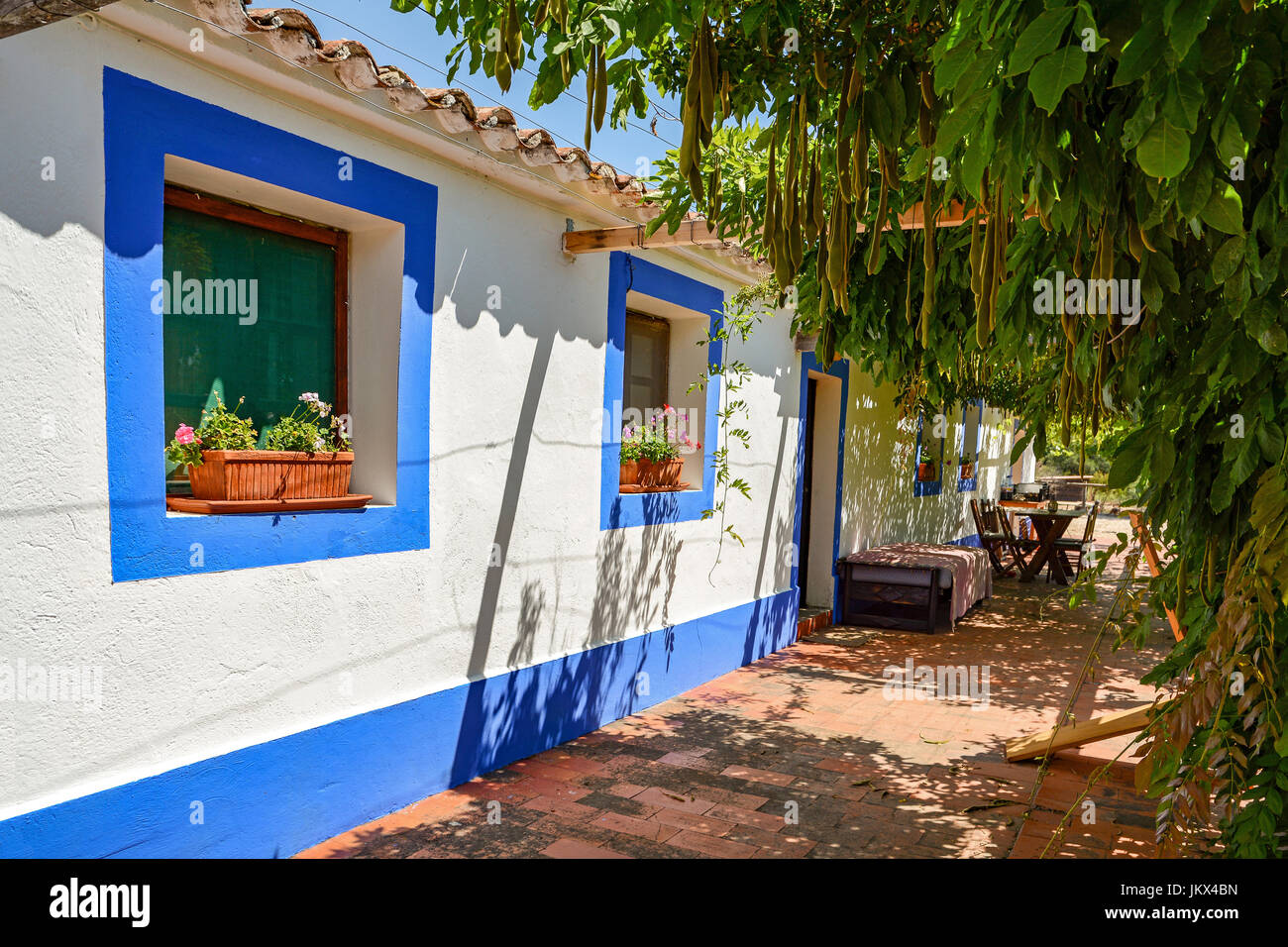 Traditional portuguese house in a village, Alentejo Portugal Stock