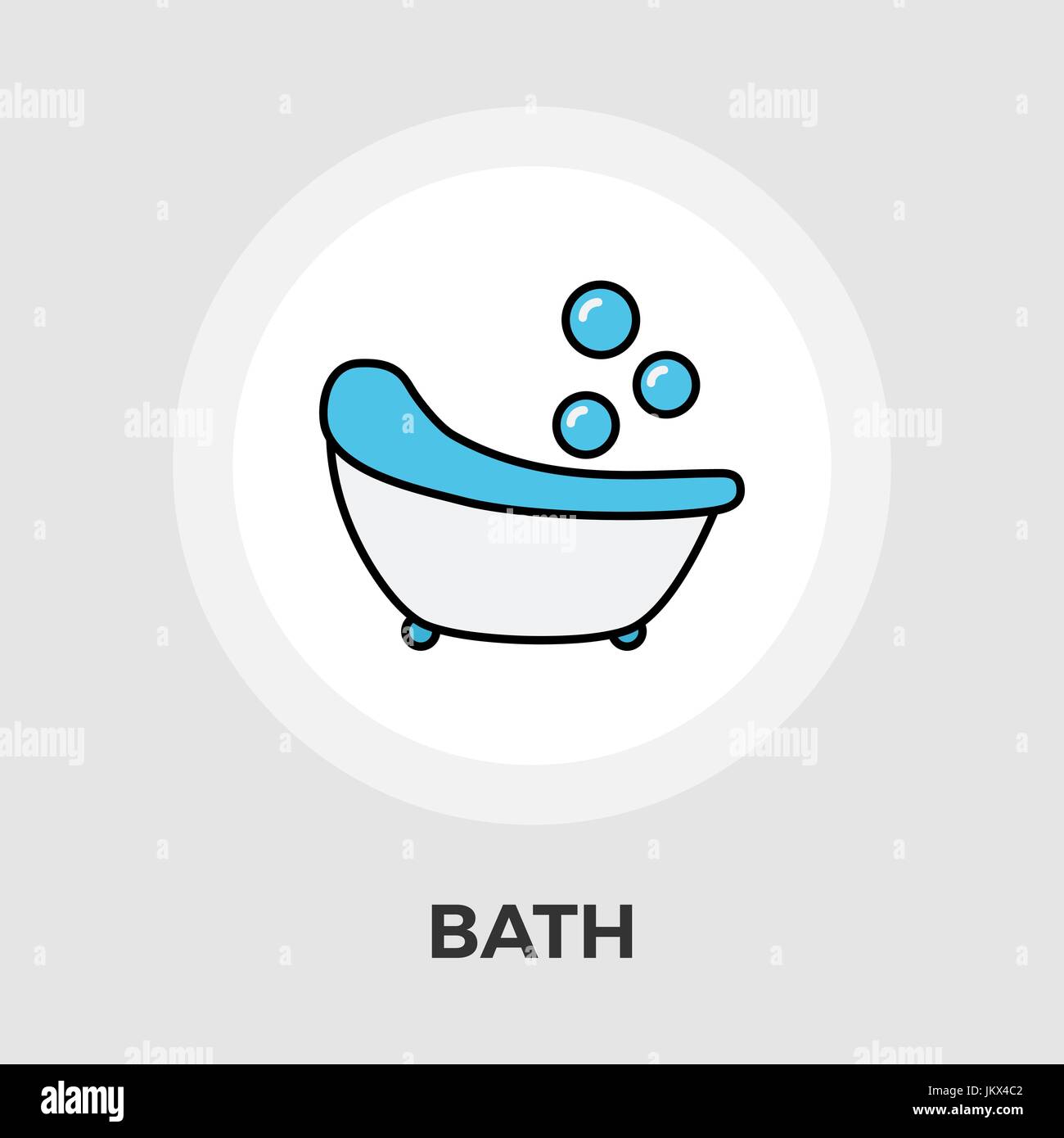 Bath Icon Vector. Flat icon isolated on the white background. Editable ...