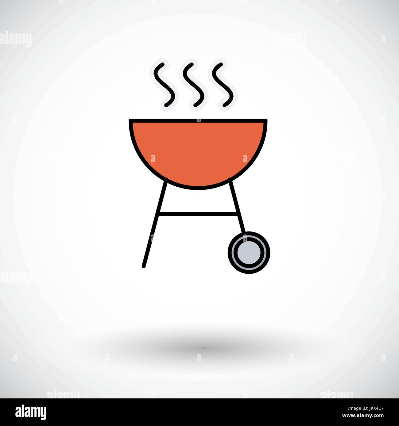 BBQ. Flat icon on the white background for mobile and web applications ...