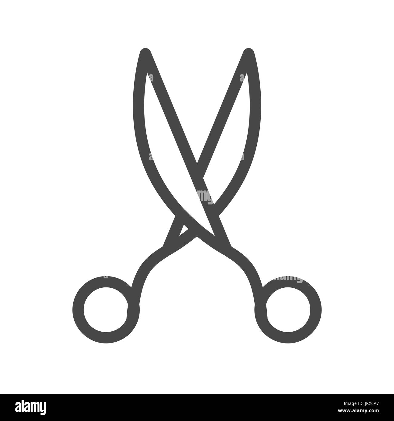 Scissors Thin Line Vector Icon. Flat icon isolated on the white ...
