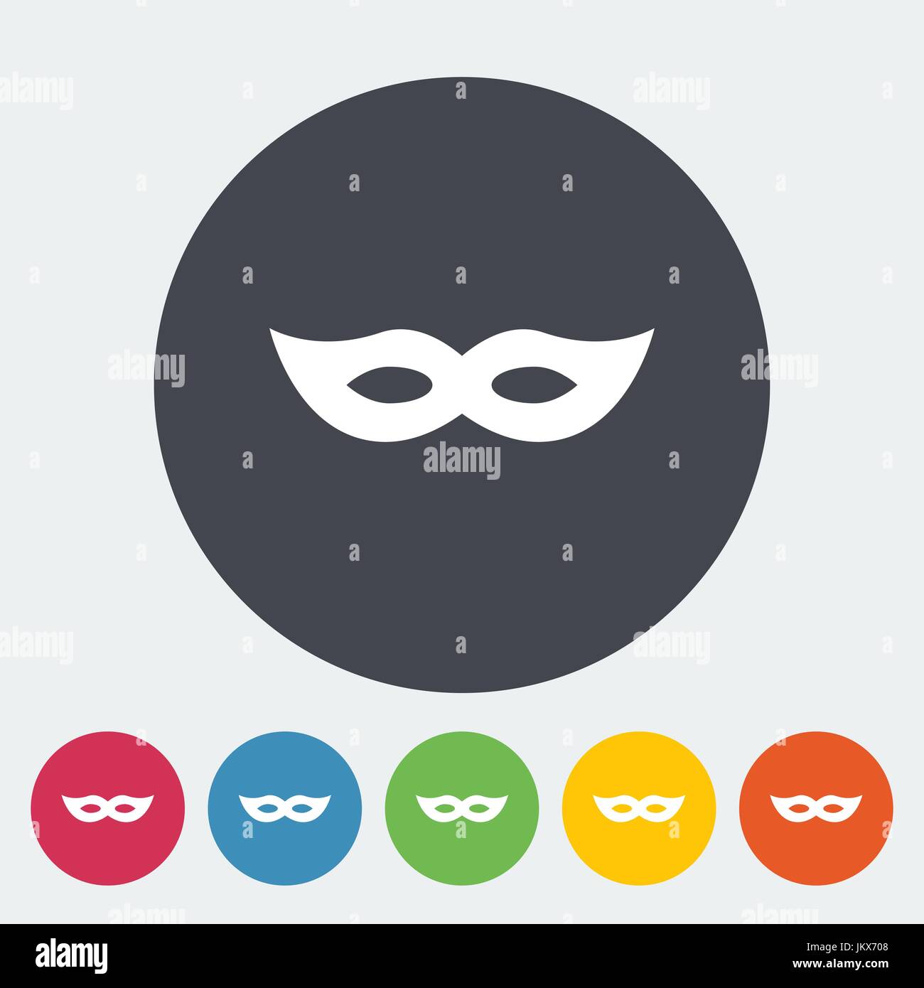 Mask. Single flat icon on the button. Vector illustration Stock Vector ...