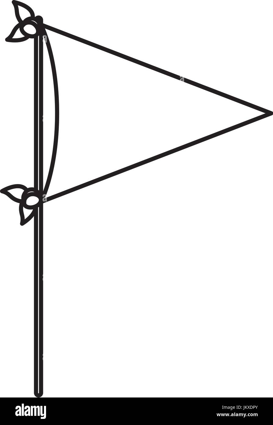 Triangular flags Black and White Stock Photos & Images - Alamy