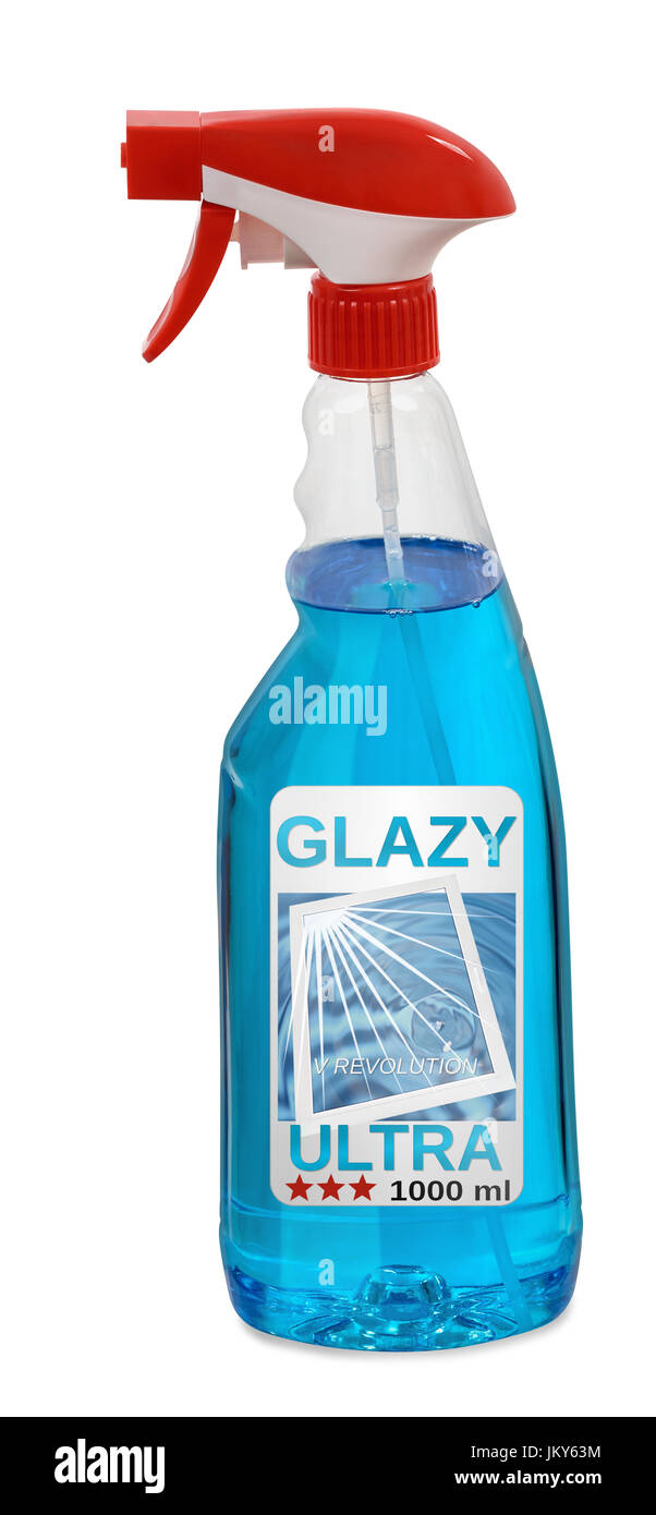 Glass and window cleaner spray Stock Photo