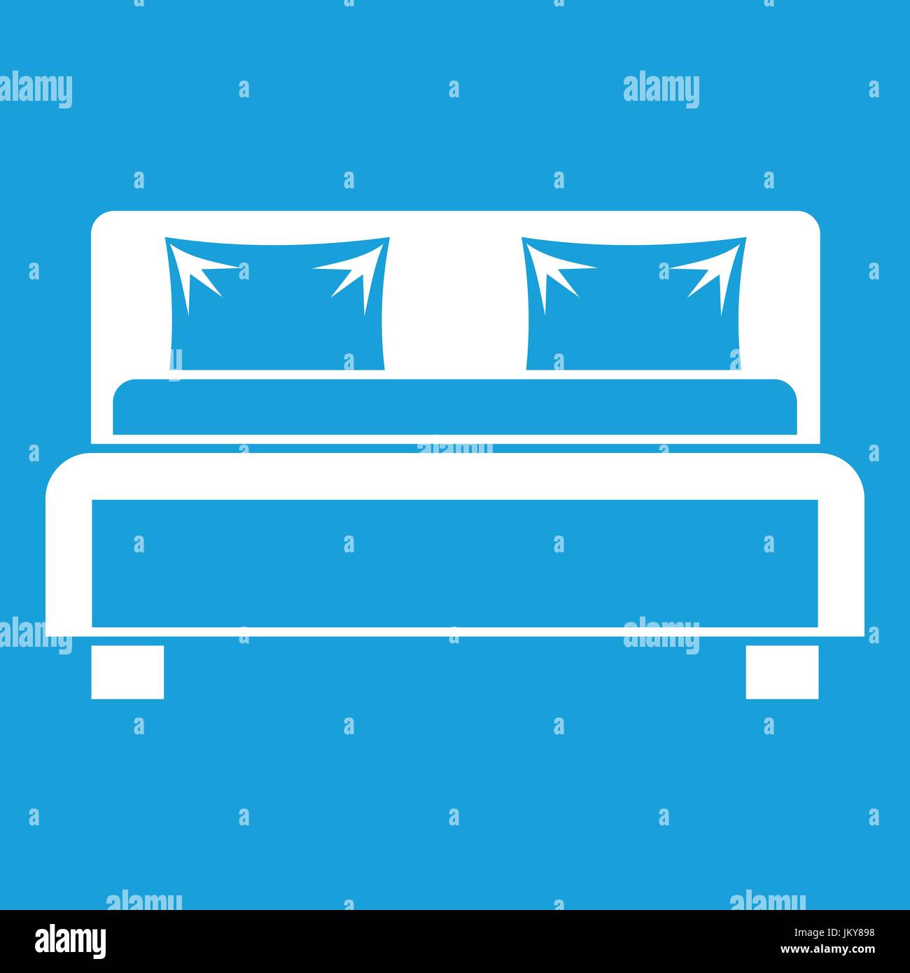 Double bed icon white Stock Vector Image & Art - Alamy
