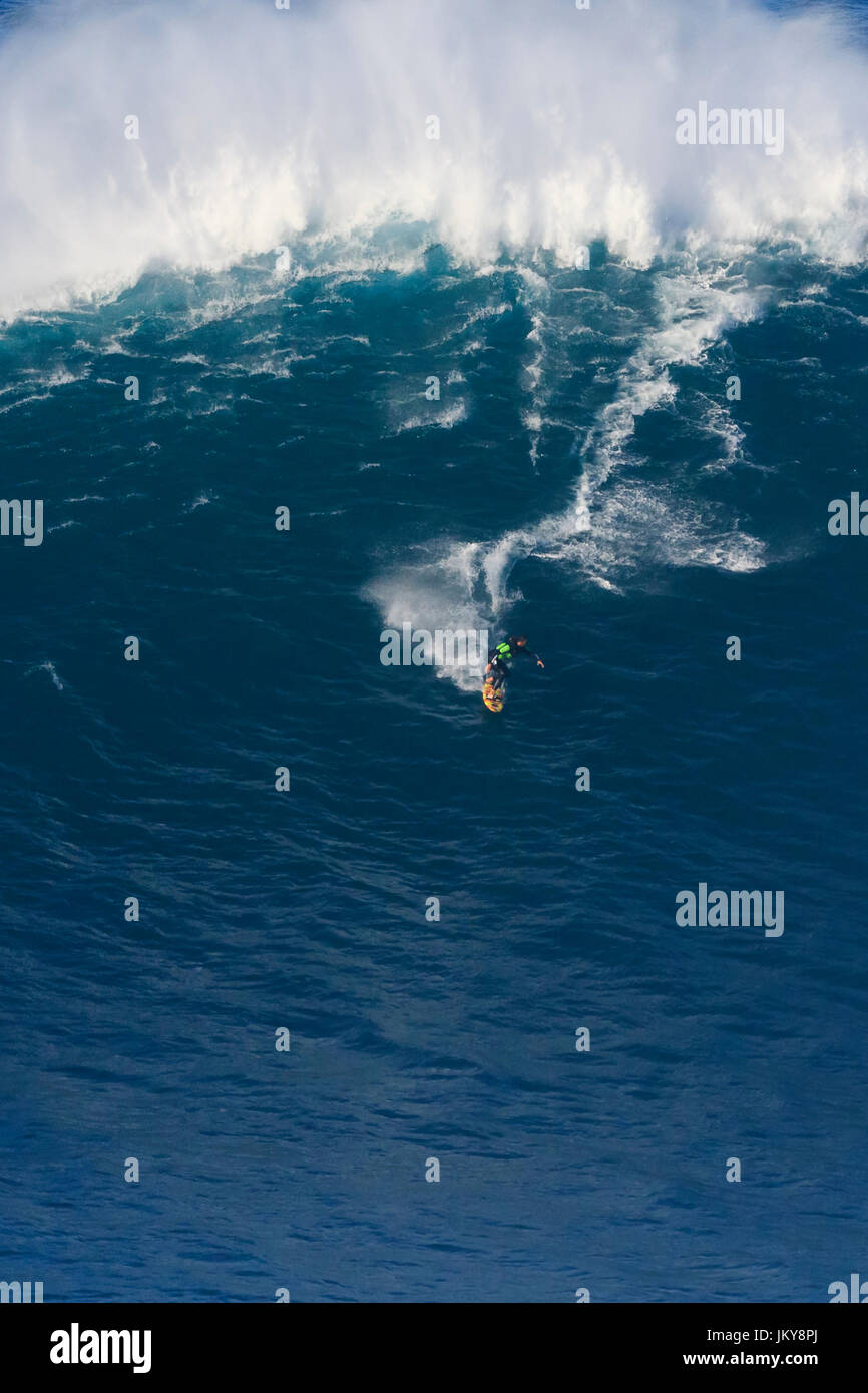 Big wave surfing event. The biggest surfing waves in the world, at