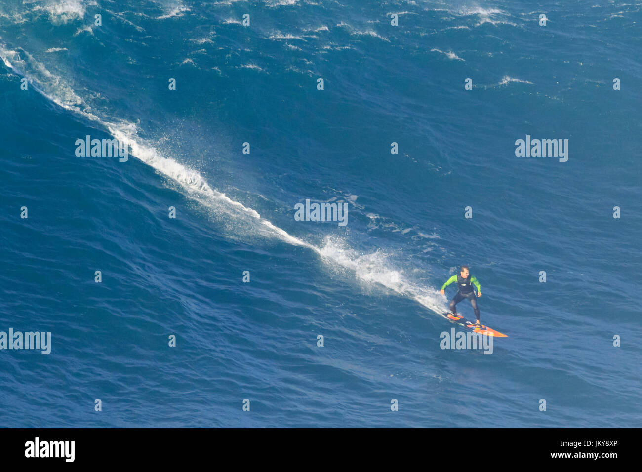 Big wave surfing event. The biggest surfing waves in the world, at