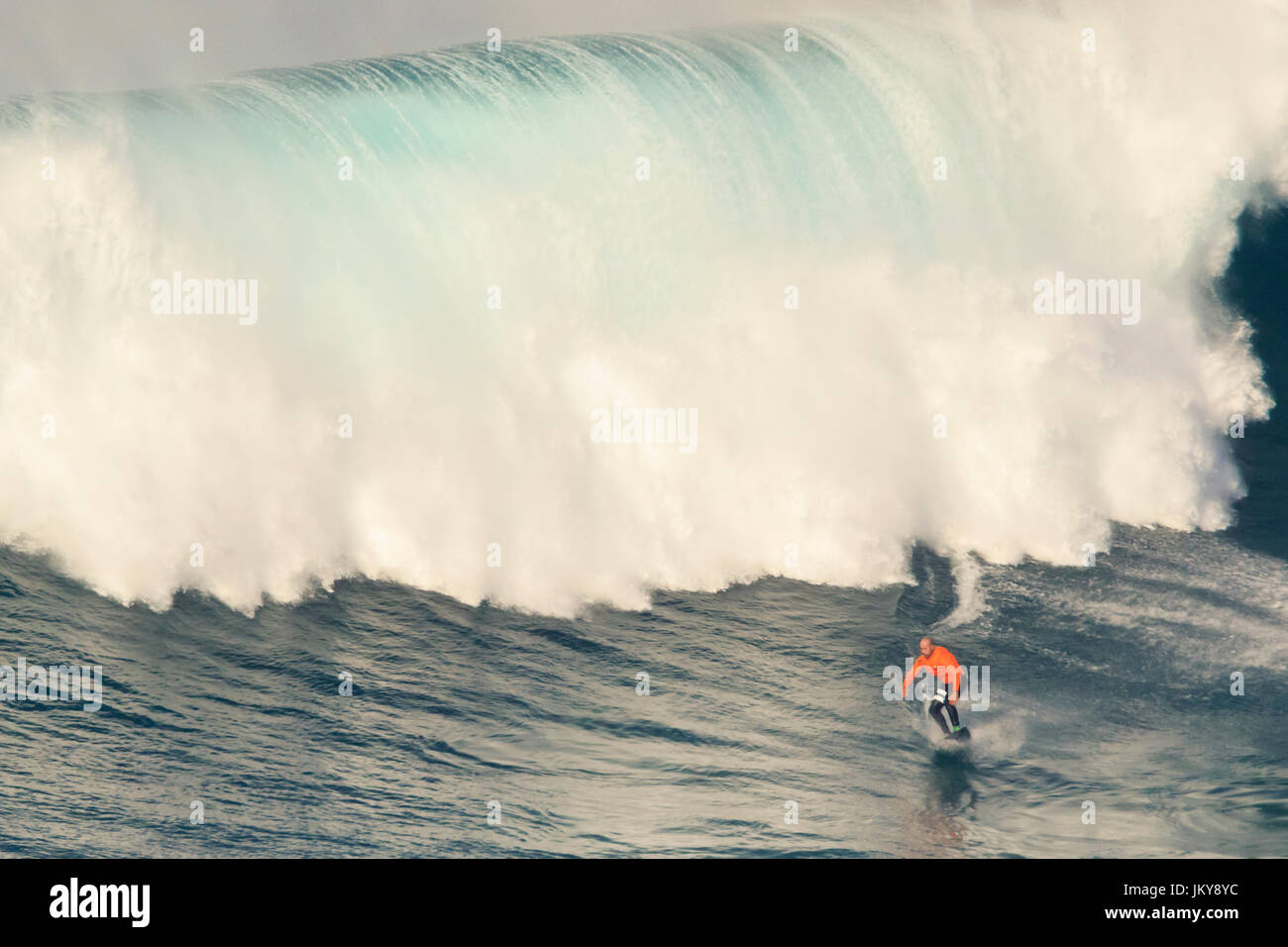 Big wave surfing event. The biggest surfing waves in the world, at