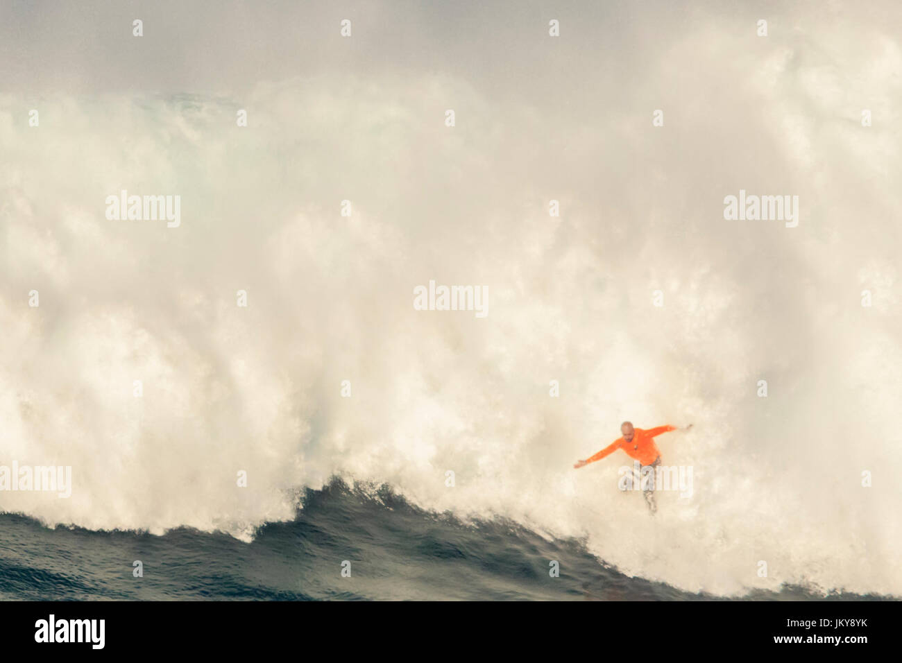 Big wave surfing event. The biggest surfing waves in the world, at