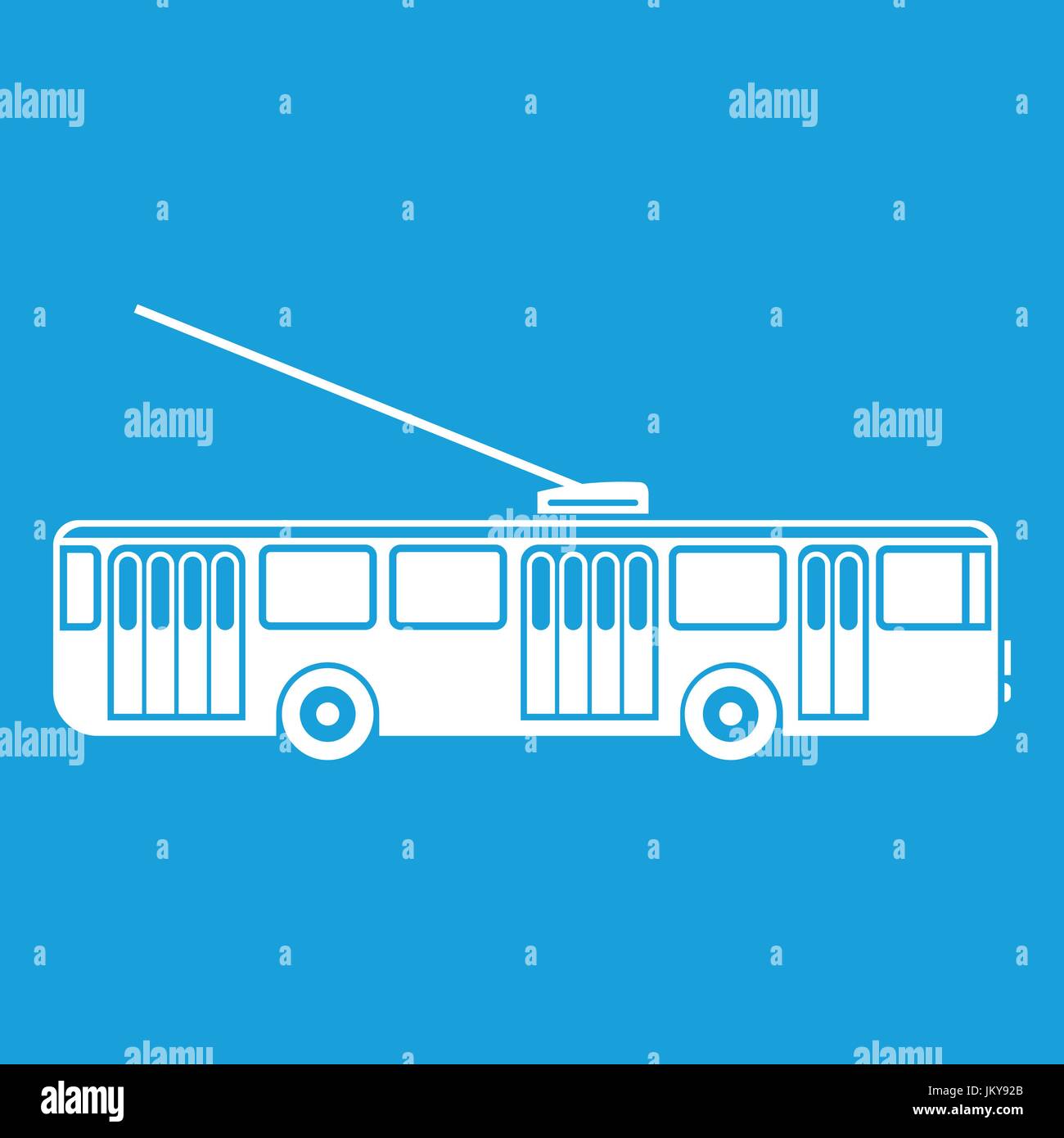 Trolleybus icon white Stock Vector Image & Art - Alamy