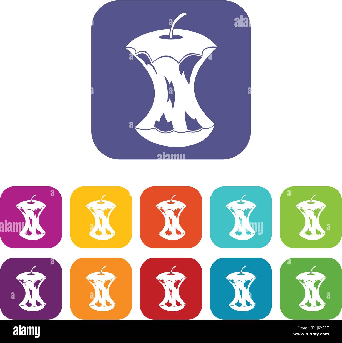 Apple core icons set Stock Vector Image & Art Alamy