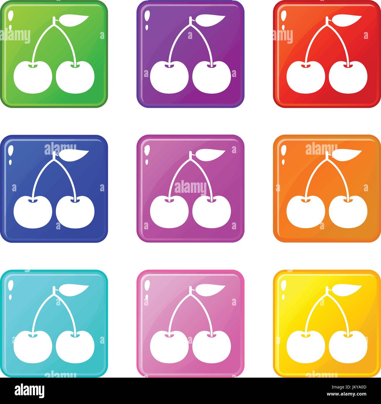 Cherry set 9 Stock Vector Image & Art - Alamy