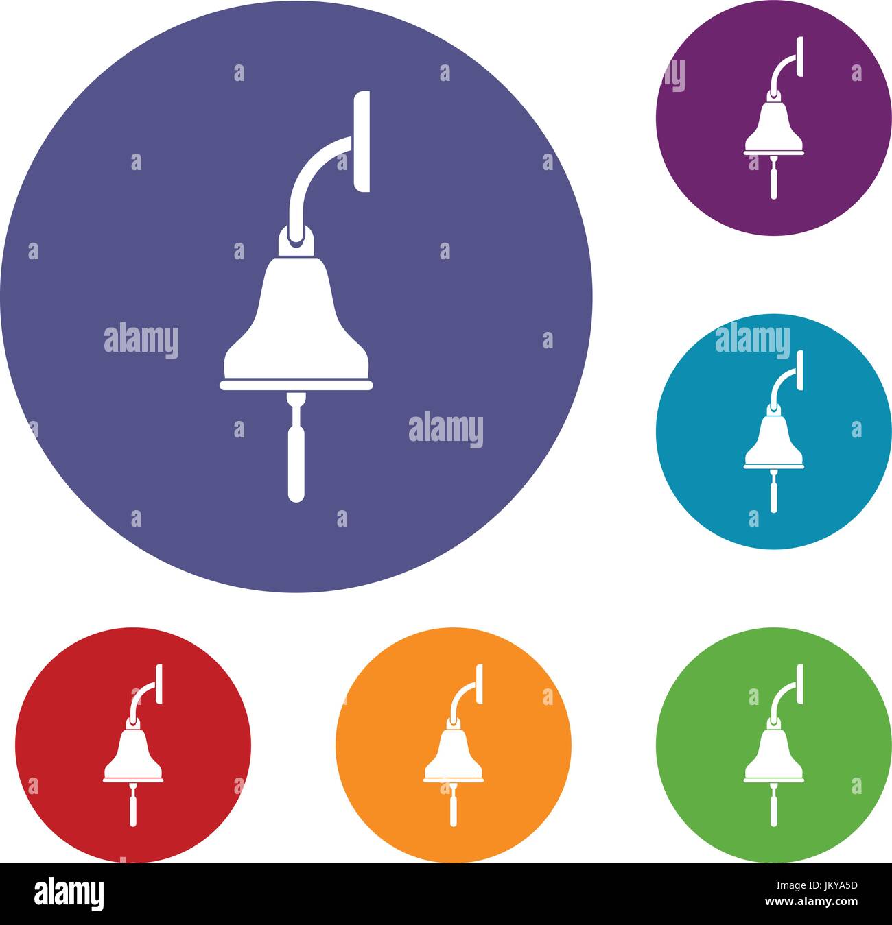 Ship bell icons set Stock Vector