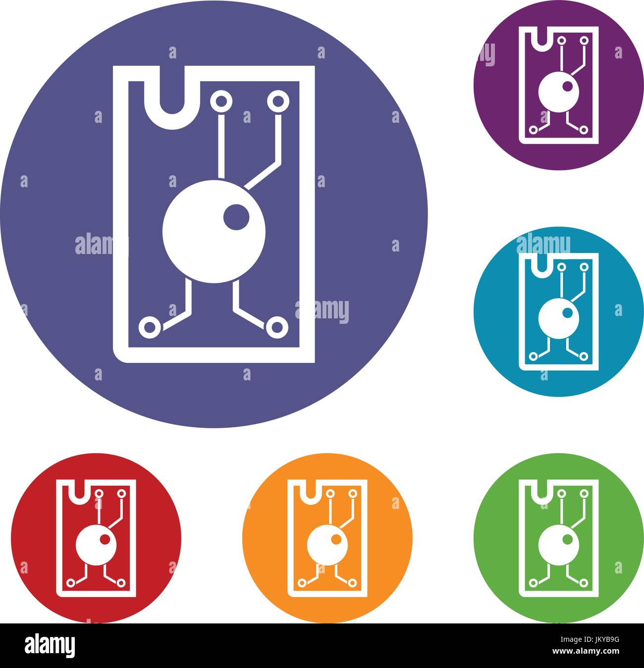 Micro processor circle Stock Vector Images - Alamy