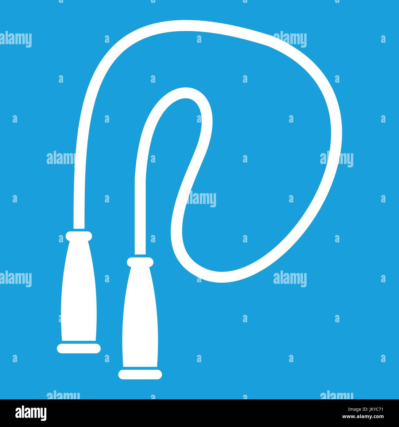 Skipping rope icon white Stock Vector
