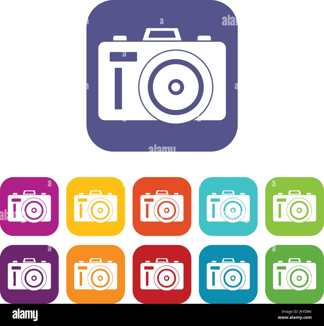 Photocamera icons set Stock Vector