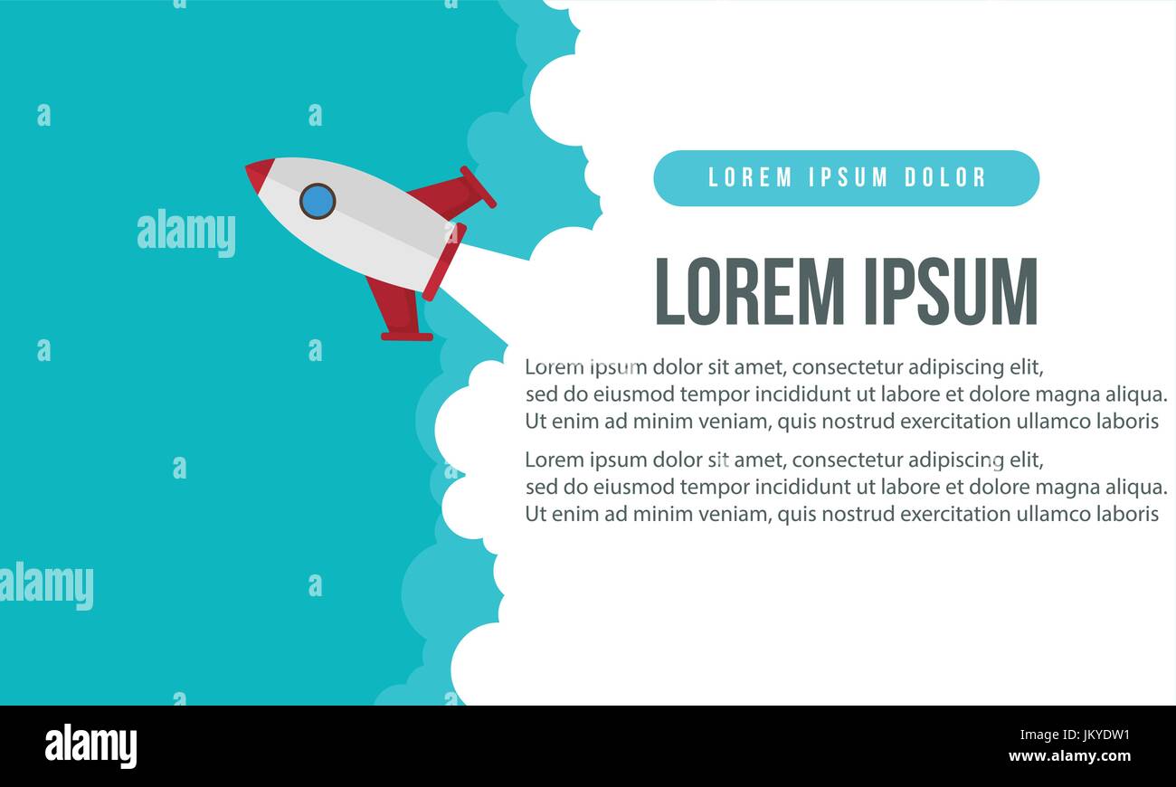 Concept start up with rocket business infographic Stock Vector Image ...