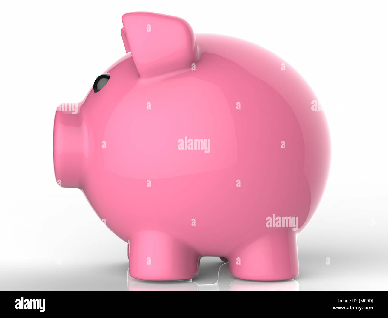 3d rendering piggy bank on white background Stock Photo - Alamy