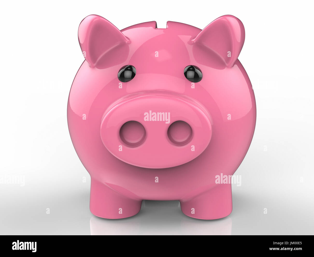 3d rendering piggy bank on white background Stock Photo - Alamy