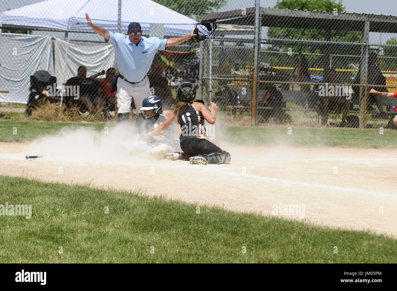Youth Girls Fastpitch Softball Stock Photo Alamy