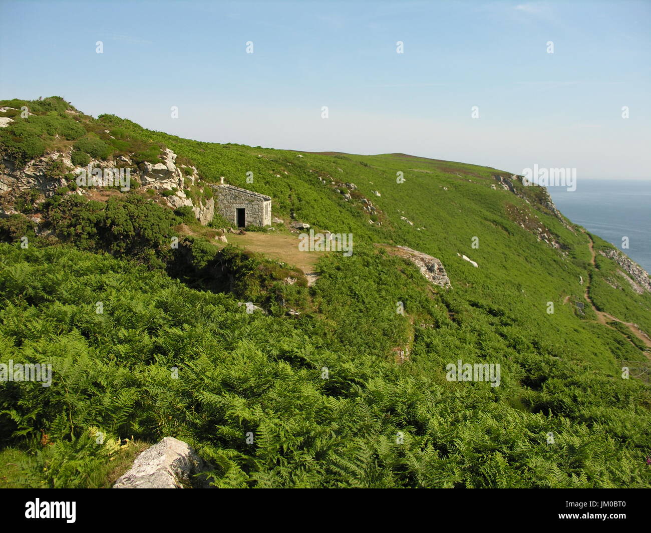 Lundy Island famous for wildlife and stunning scenery in the Bristol channel. Lundy is the old Norse for Puffin. Now run by the Landmark Trust. Stock Photo