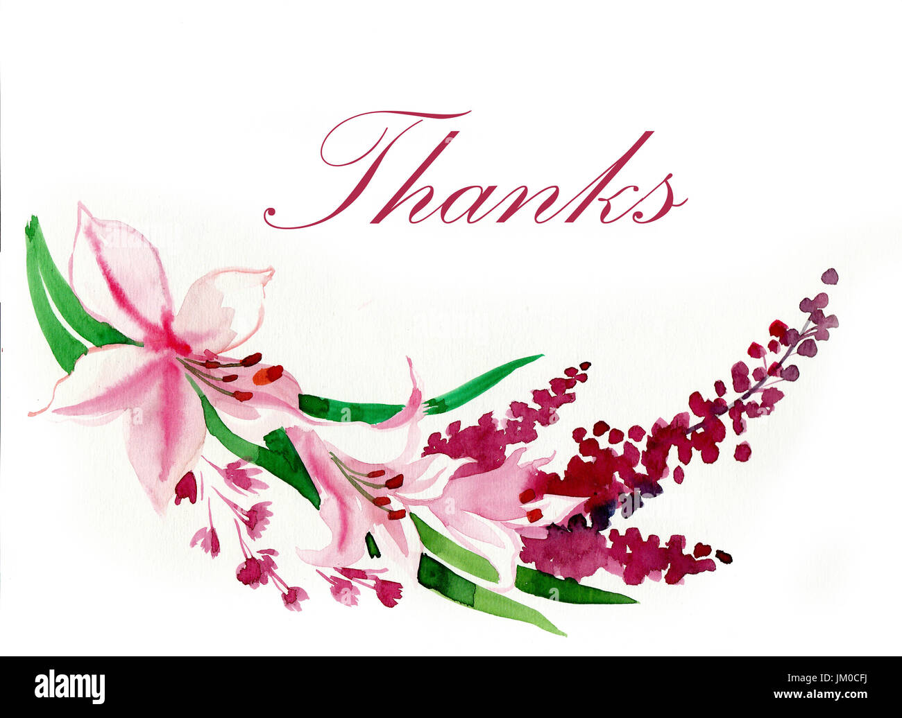 Thank you card Stock Photo Alamy