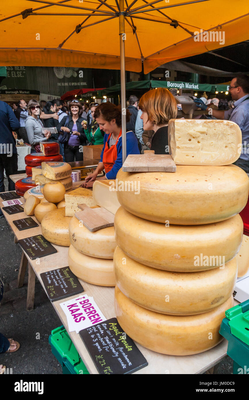 Cheese stall Borough Market, Southwark,London, England, United Kingdom Stock Photo