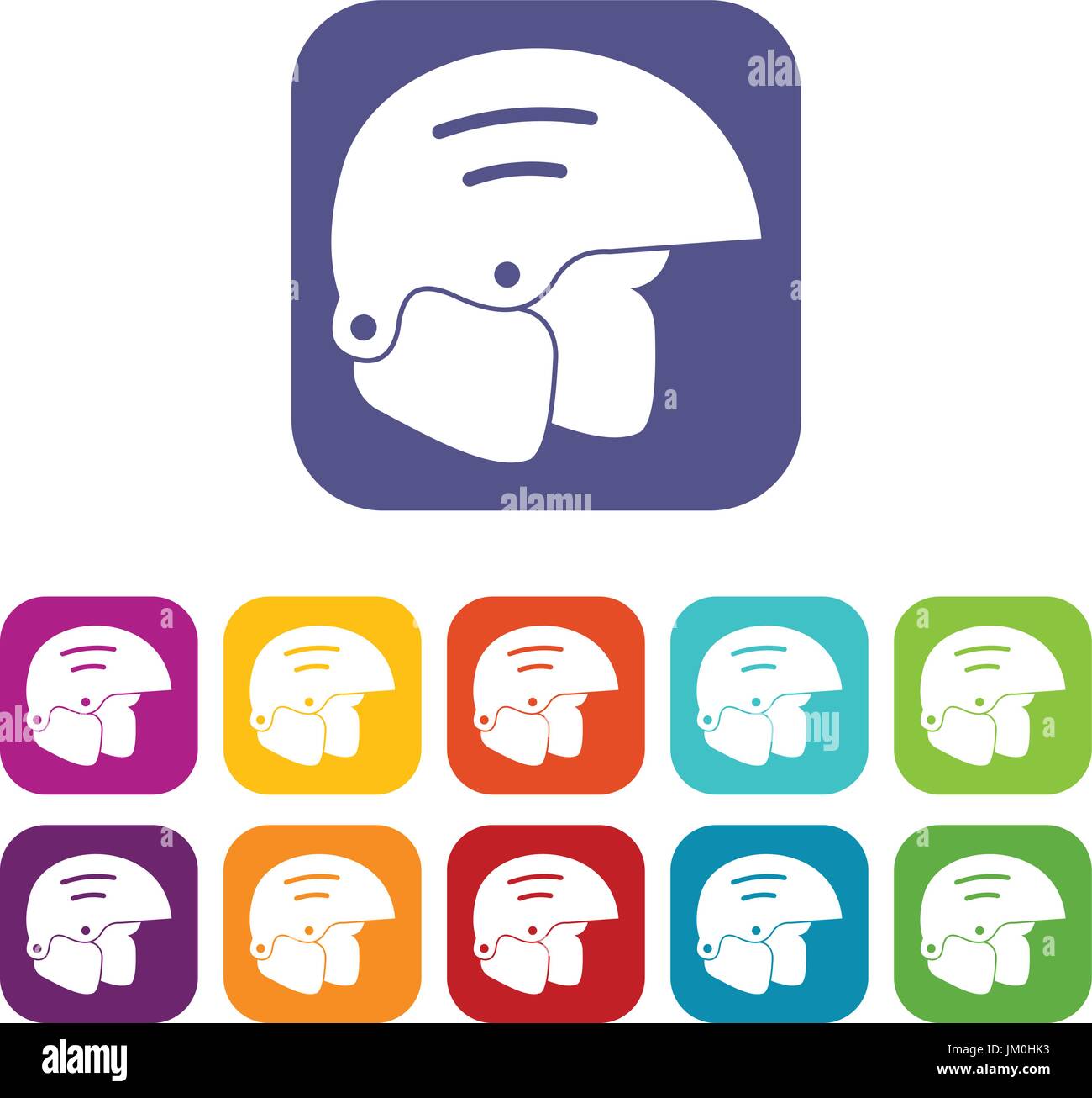 Snowboard helmets icons set Stock Vector Image & Art Alamy