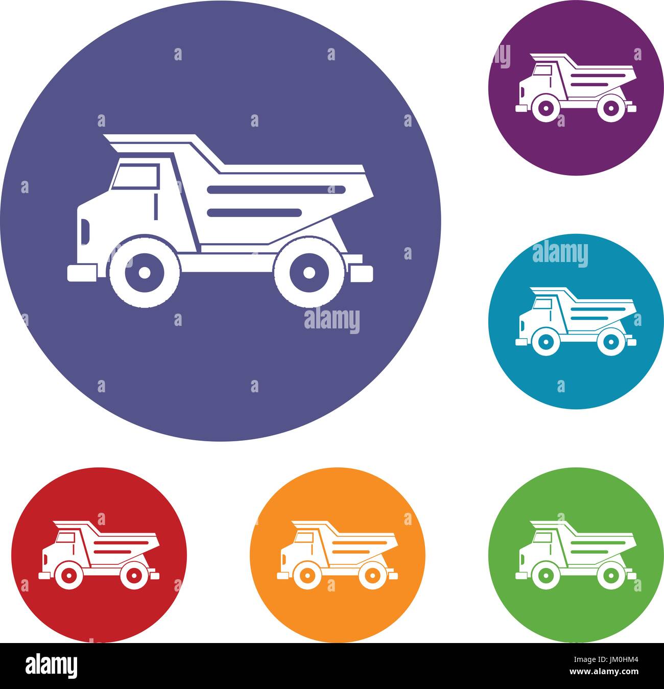 Dump truck icons set Stock Vector Image & Art - Alamy