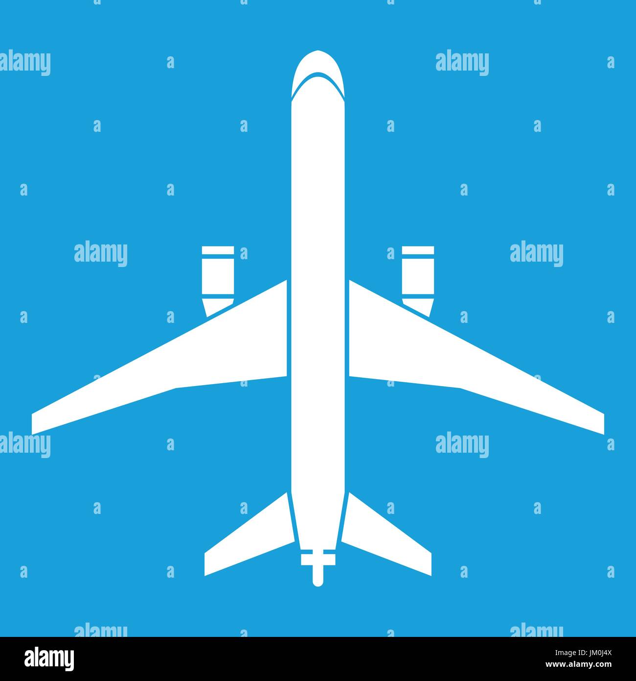 Plane icon white Stock Vector Image & Art - Alamy
