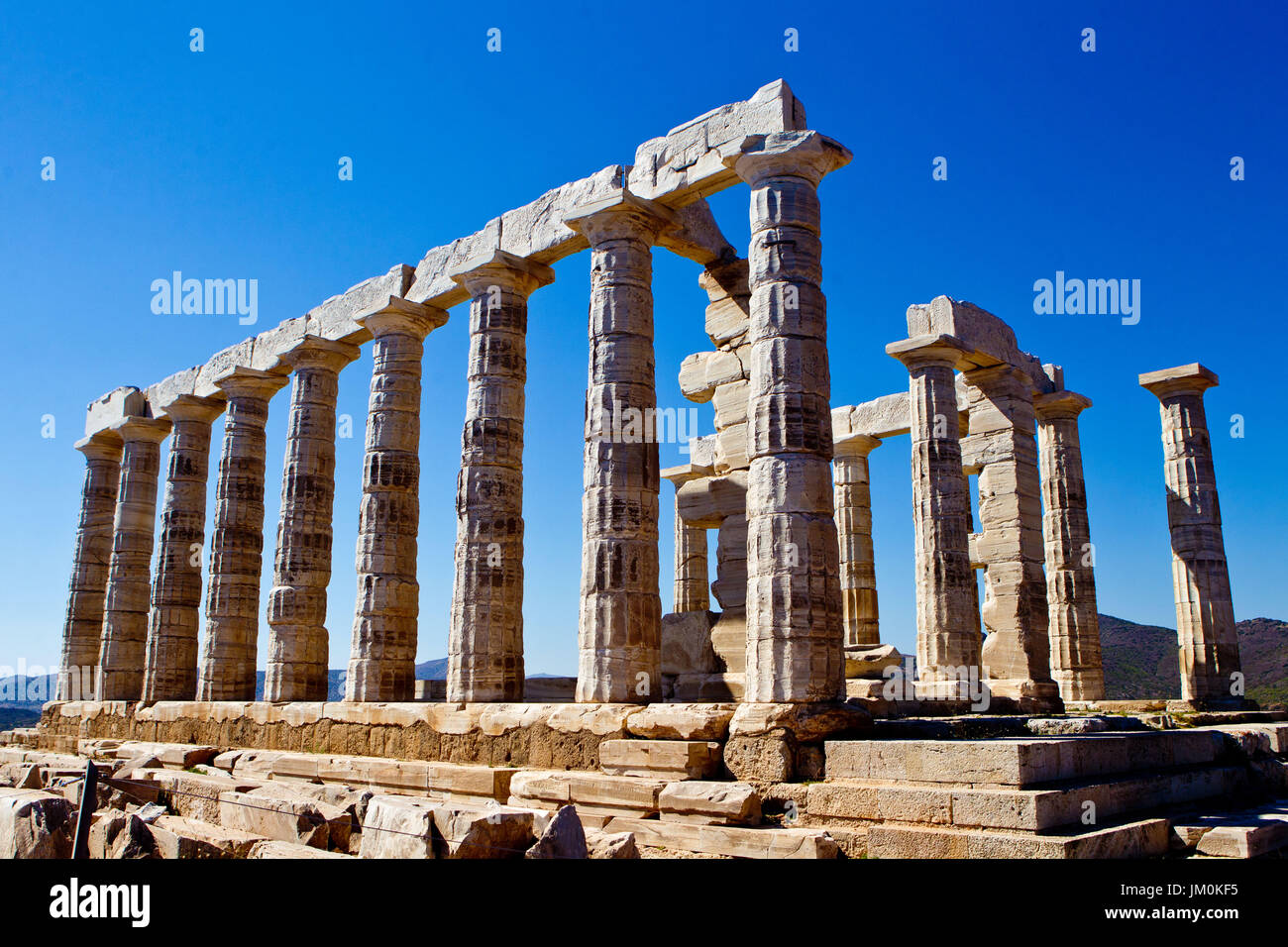 The temple of Poseidon at cape Sounio Stock Photo - Alamy