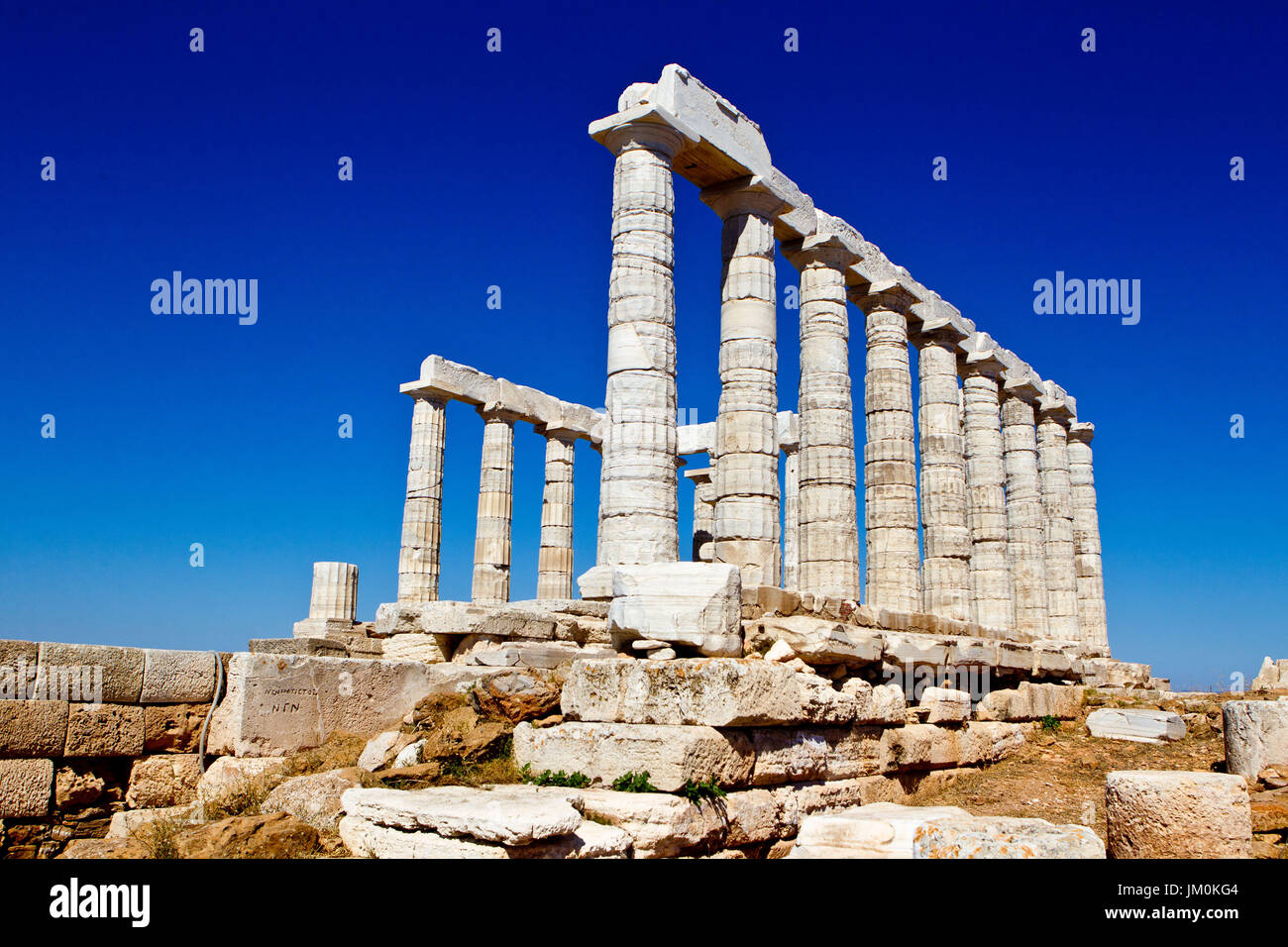 The temple of Poseidon at cape Sounio Stock Photo - Alamy