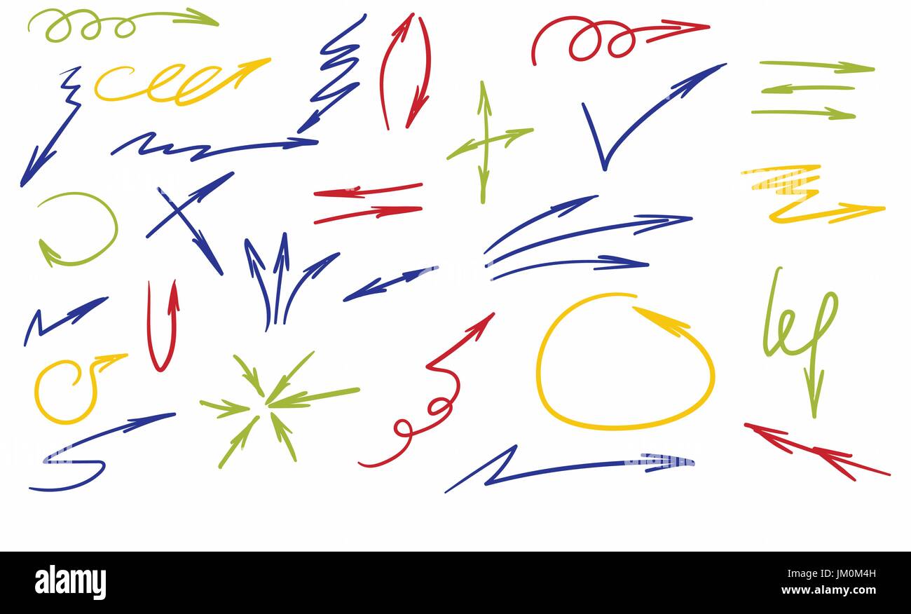 Set of hand-drawn arrows Stock Vector Image & Art - Alamy