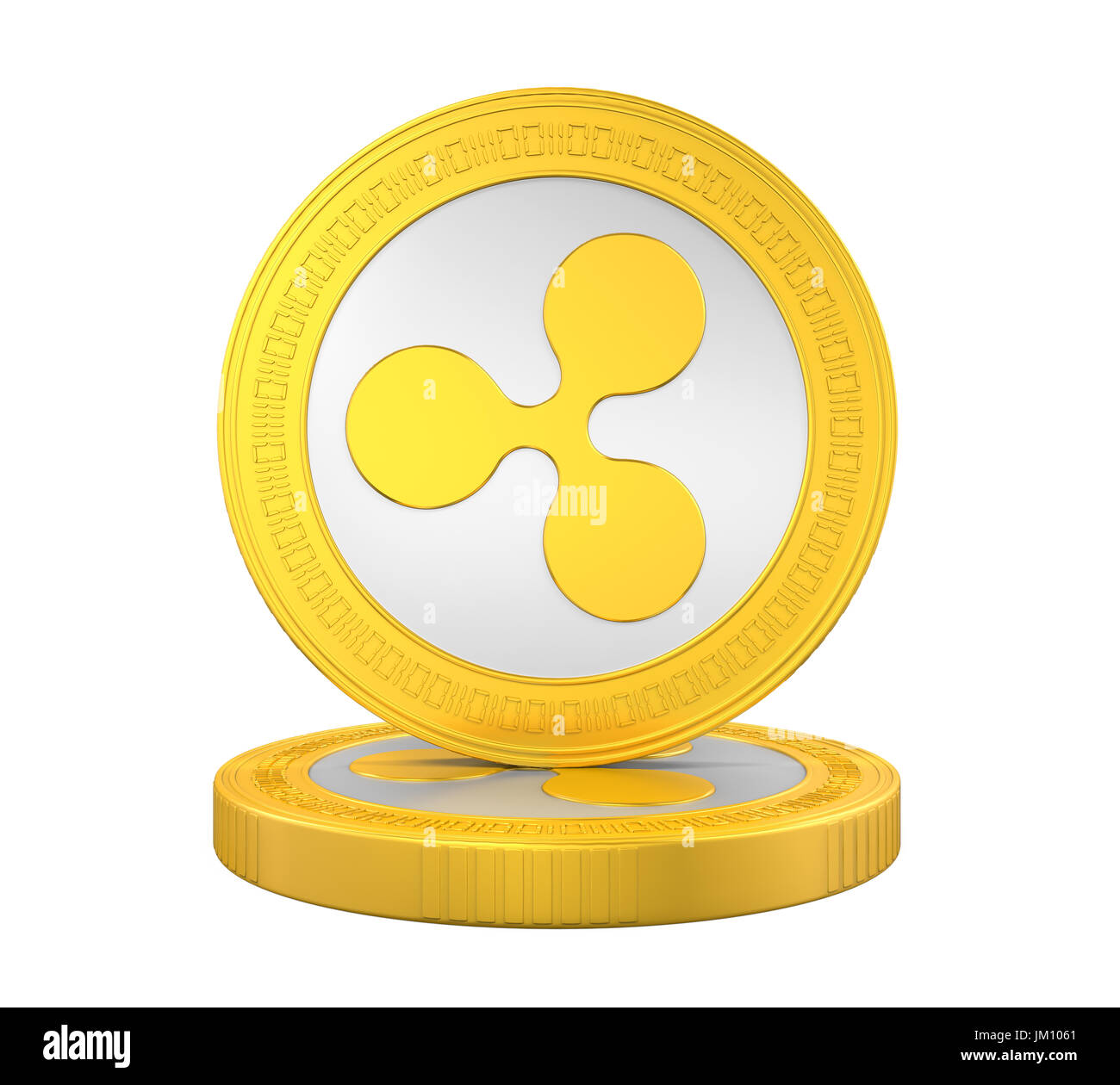 Stack of Ripple Coins Isolated Stock Photo - Alamy