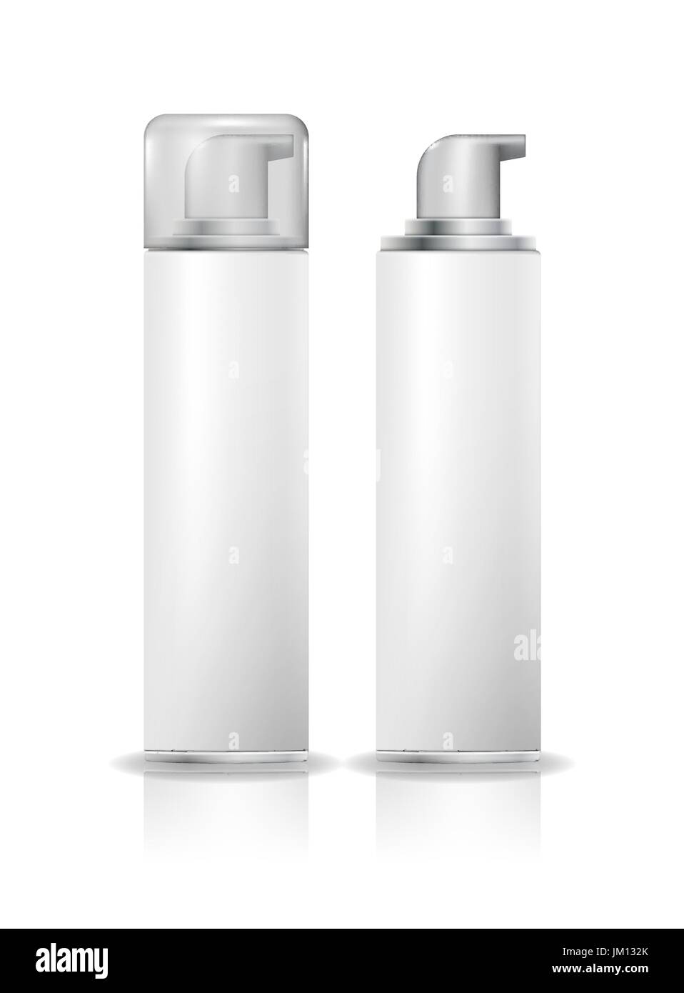 Shaving foam cosmetic bottle sprayer. White spray container mock up. vector illustration. Container with gel for shaving. Stock Vector