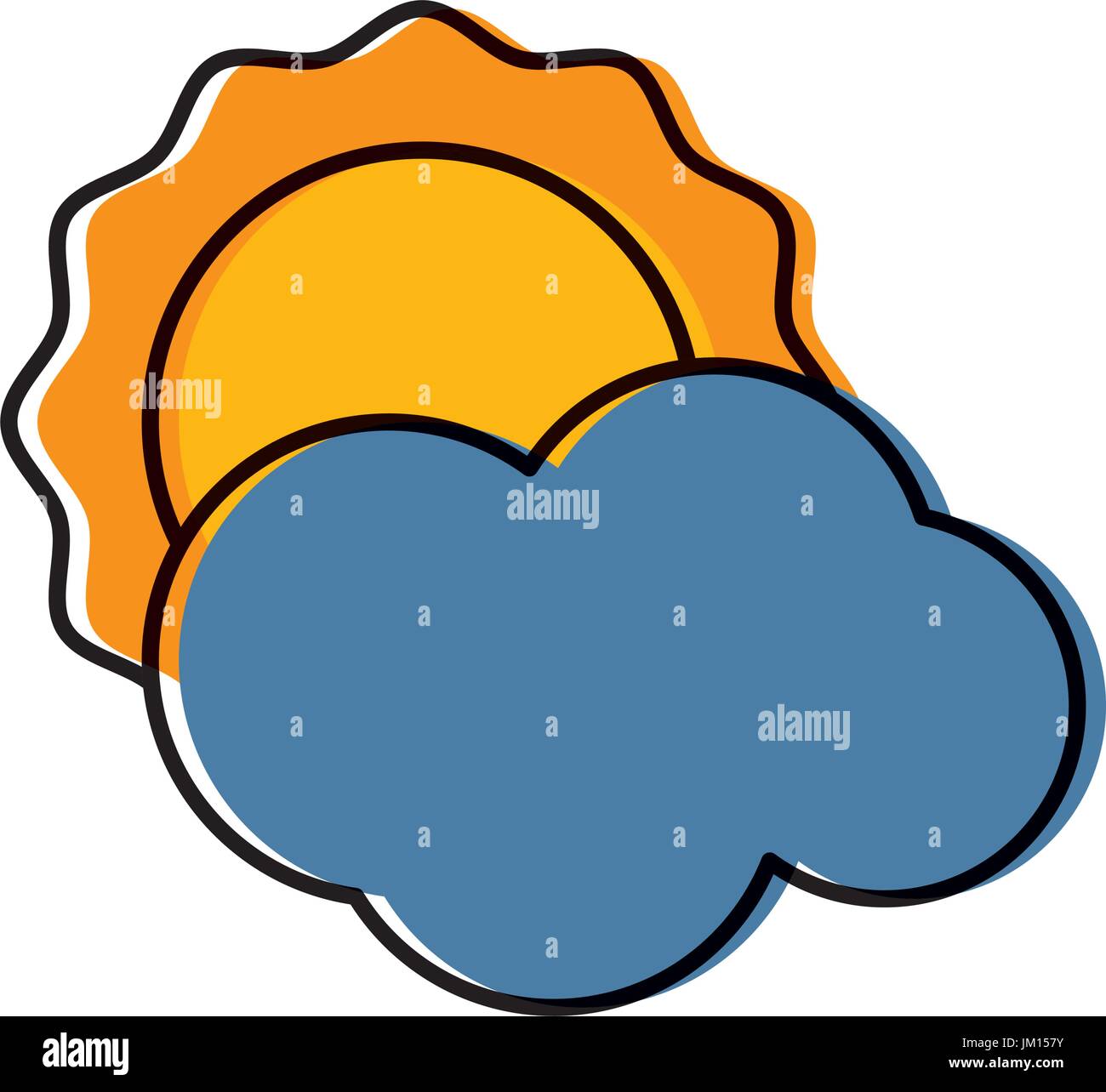 cloud and sun icon Stock Vector Image & Art - Alamy