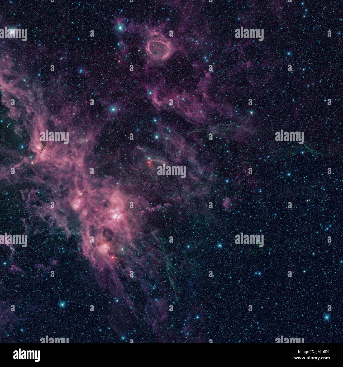 The birth and death of stars. This region contains portions of what are known as the W3 and W5 star-forming regions. Retouched colored image. Elements Stock Photo