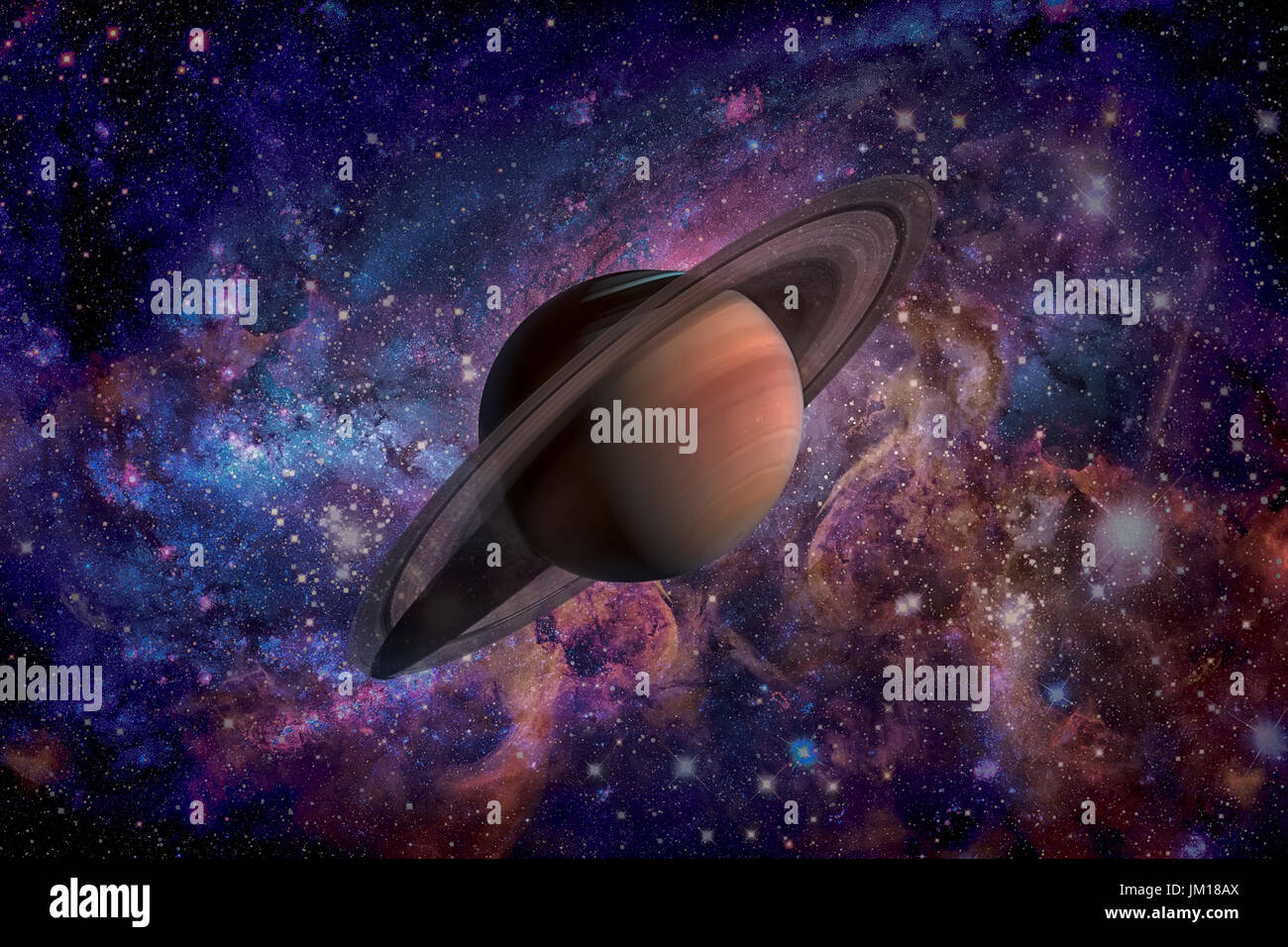 Solar System - Saturn. It is the sixth planet from the Sun and the ...
