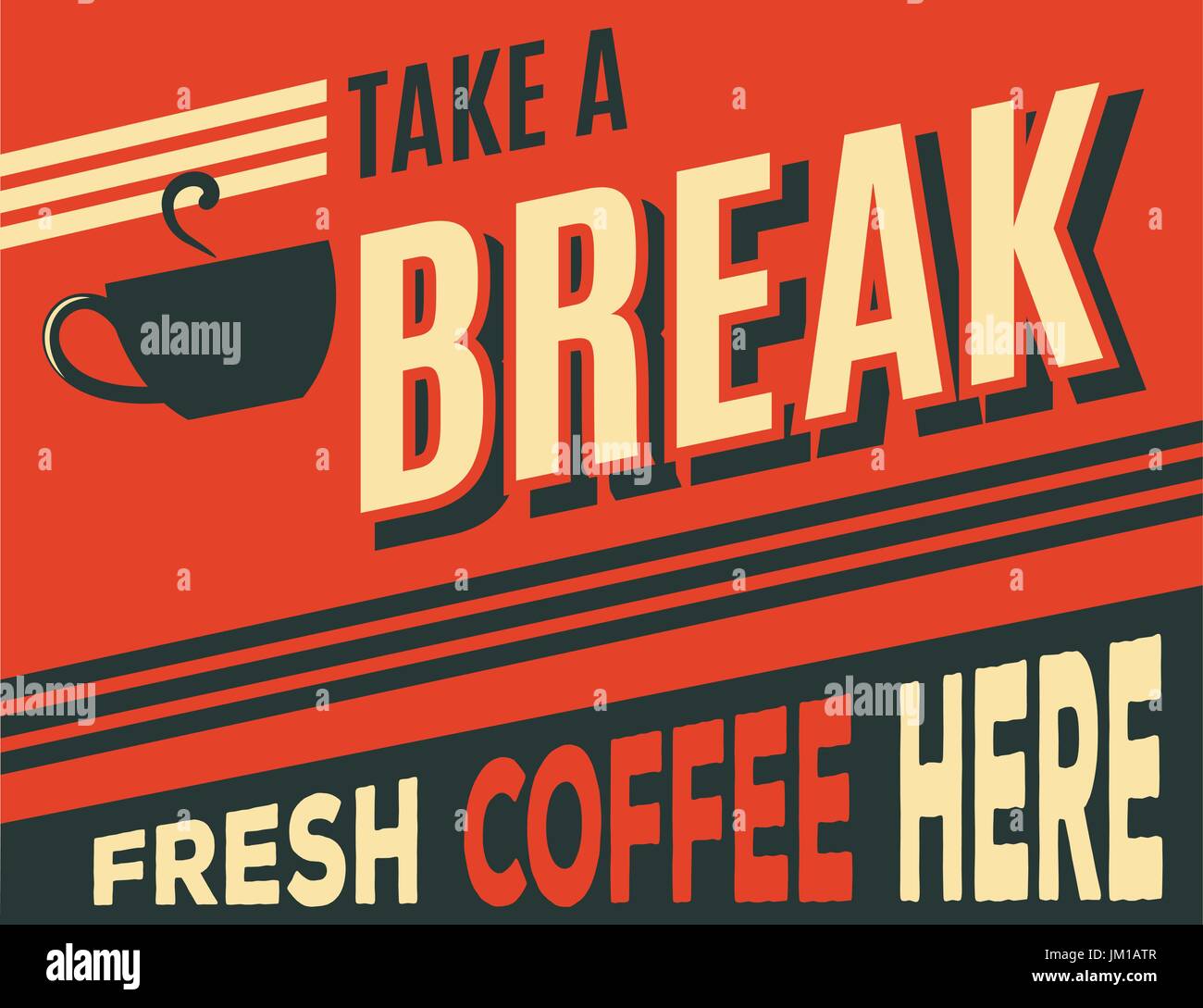 advertising coffee retro poster, vector format Stock Vector Image & Art ...