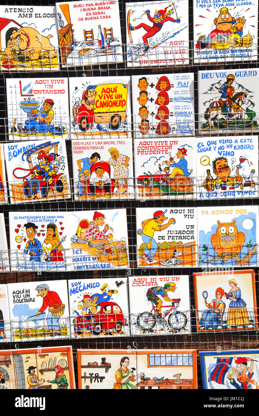 Tiles with sayings for sale. Stock Photo